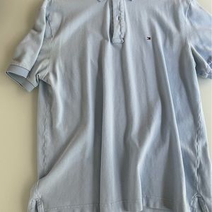 Light Blue Tommy Hilfiger, Large 100% Cotton Polo